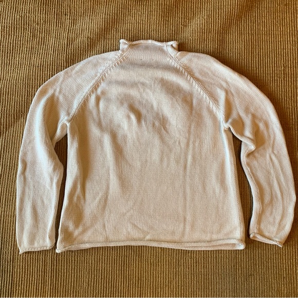 J. Crew 1988 Rollneck™ Cotton Sweater, Medium, Mountain White Ivory, Unisex - Picture 11 of 16